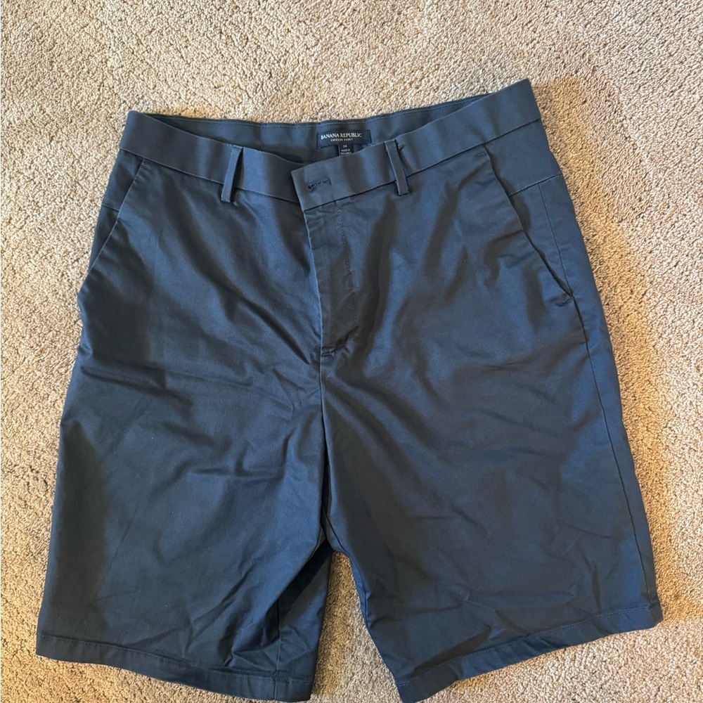 Banana Republic charcoal grey Flat Front Shorts
